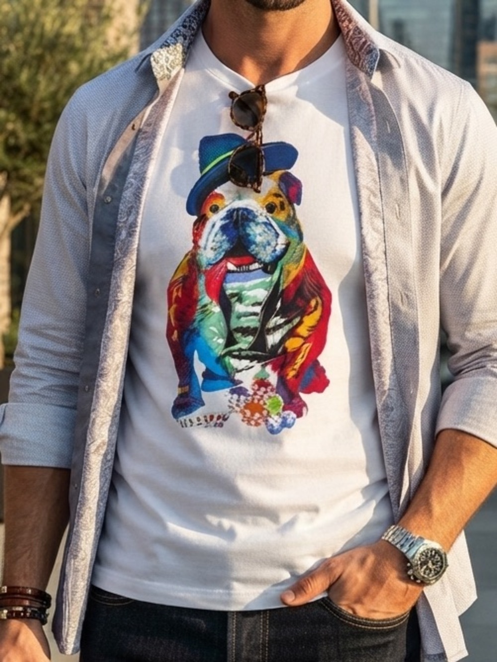 Robert Graham "Casino Graham" Graphic Tee NEW!